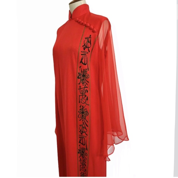 Alfred Shaheen Vintage Asian Inspired maxi dress - Picture 12 of 12